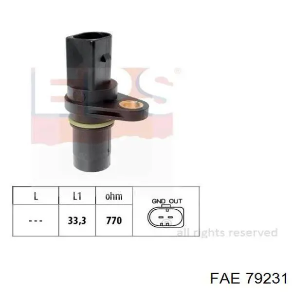 Датчик положения коленчатого вала FAE 79231 цена, от 24.71 USD