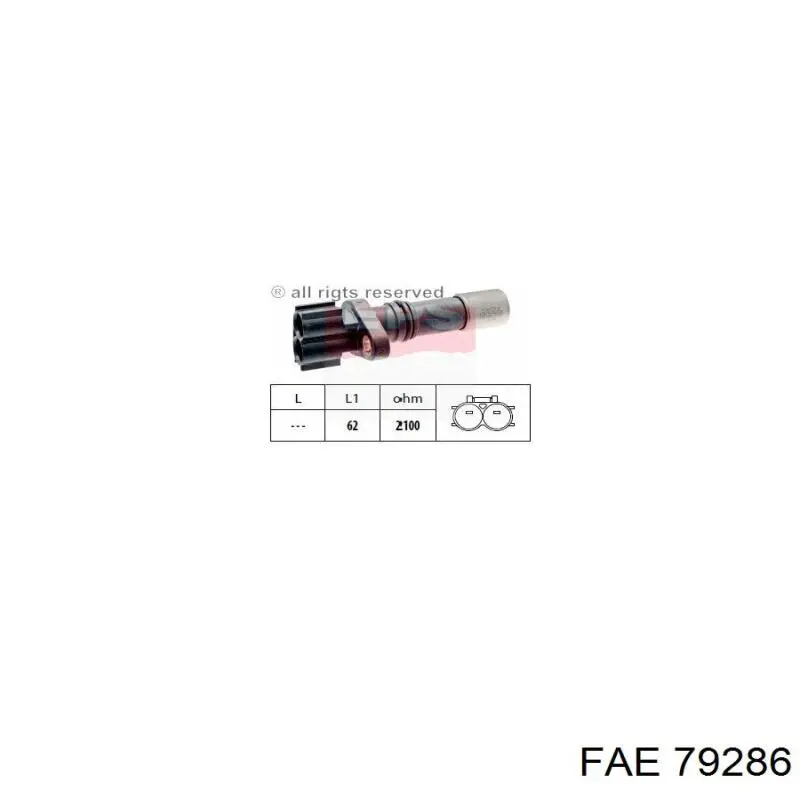 Sensor de posición del cigüeñal 79286 FAE