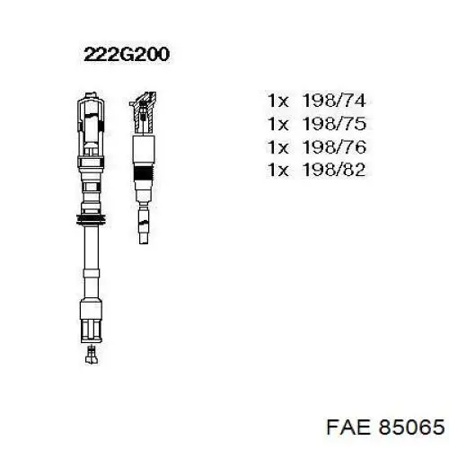 Высоковольтные провода 85065 FAE