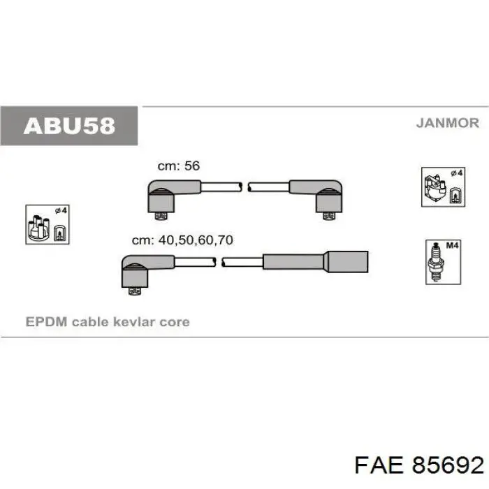 85692 FAE высоковольтные провода