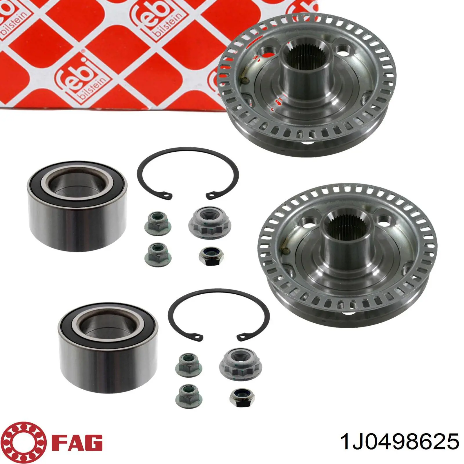 Комплект подшипника ступицы колеса FAG 1J0498625 цена, от 22.36 USD
