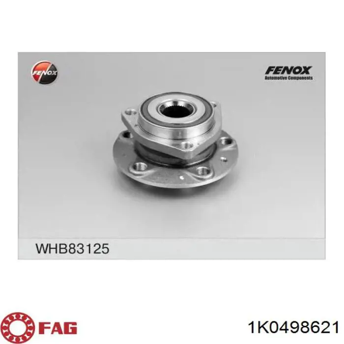 Ступицы передних колес FAG 1K0498621 цена, от 50.68 USD