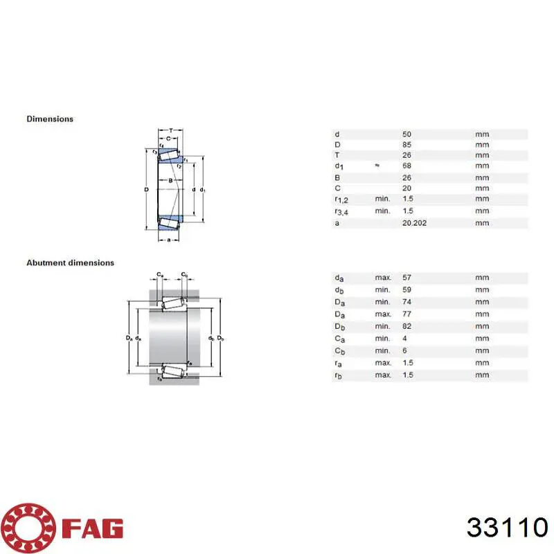 Купить HR33110J NSK Подшипник ступицы передней внутренний