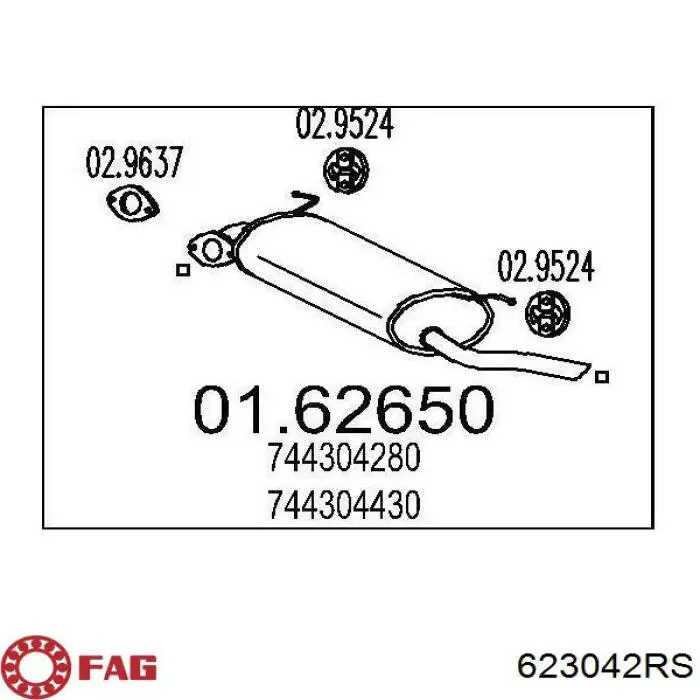 Подшипники генератора ABE9022 AS/Auto Storm