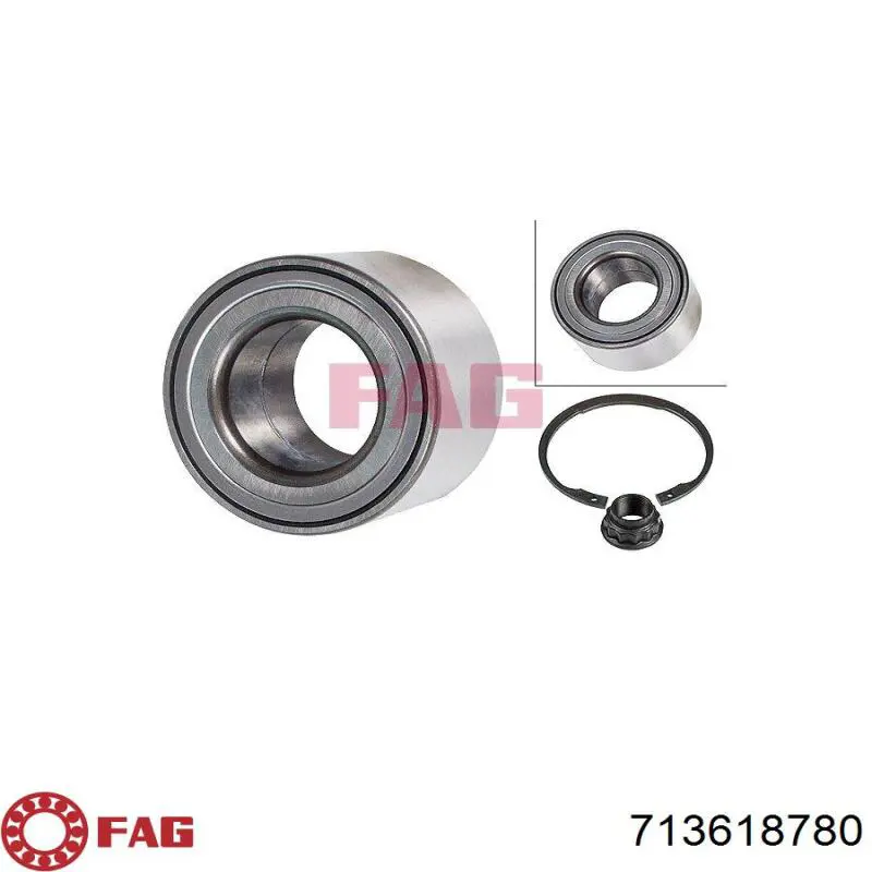 Комплект подшипника ступицы колеса FAG 713618780 цена, от 25.31 USD