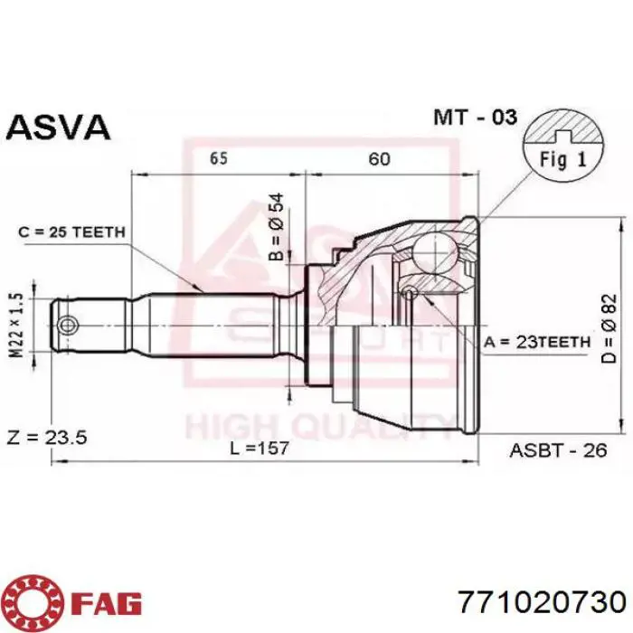 Граната колесная FAG 771020730 цена, от 27.70 USD