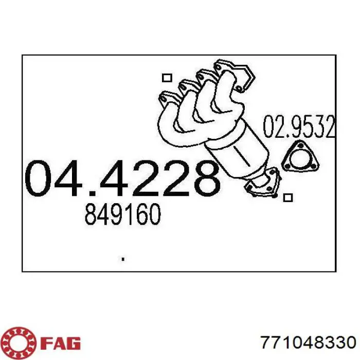 Граната колесная FAG 771048330 цена, от 29.37 USD