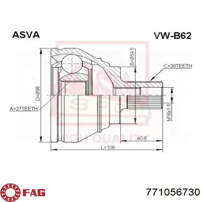 771056730 FAG Наружная граната