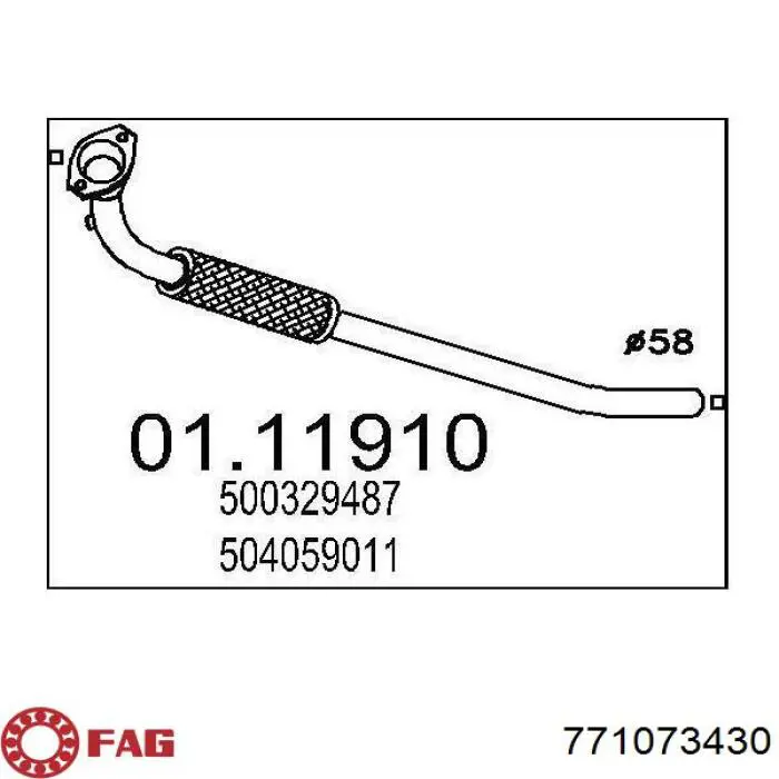 Граната колесная FAG 771073430 цена, от 27.99 USD