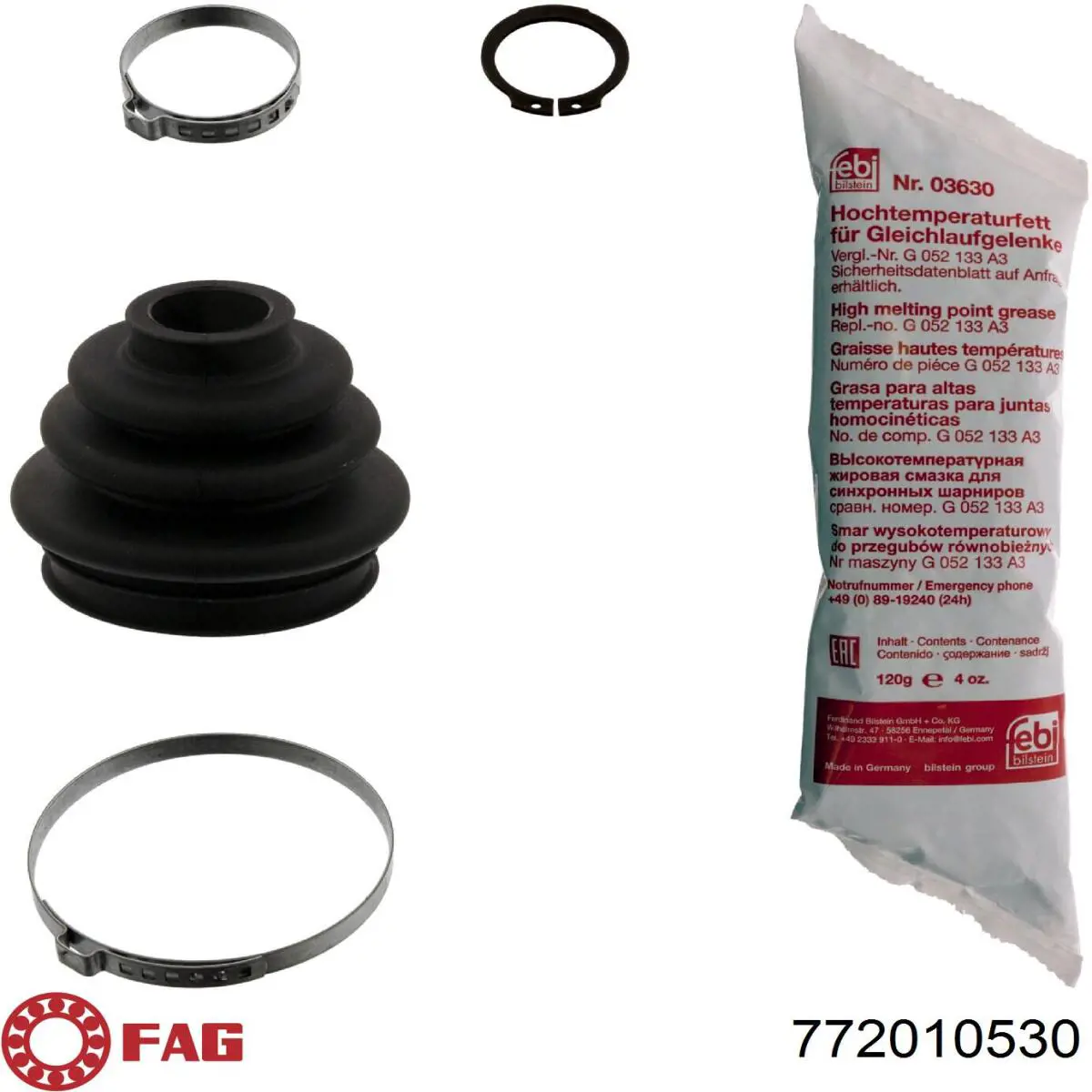 Пыльник наружной гранаты, задней полуоси FAG 772010530 цена, от 10.86 USD