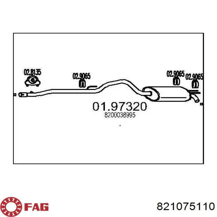 Нижний рычаг 821075110 FAG