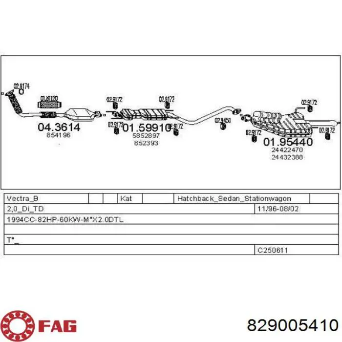 Сайлентблок передней подвески FAG 829005410 цена, от 7.90 USD