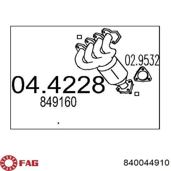 840044910 FAG Тяга рулевая, центральная