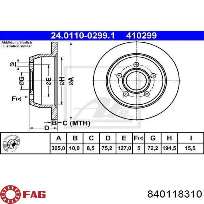 Рулевой наконечник FAG 840118310 цена, от 34.86 USD