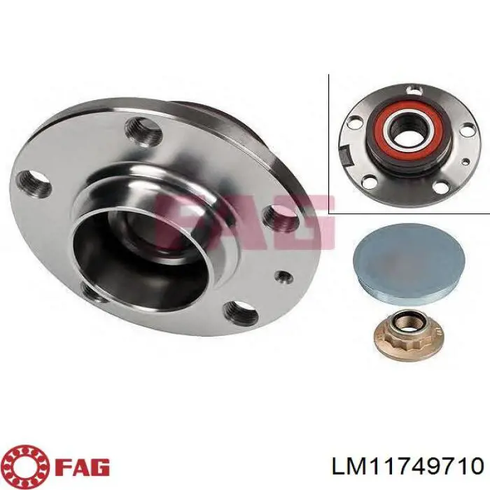 Подшипник ступицы задней наружный FAG LM11749710 цена, от 4.09 USD
