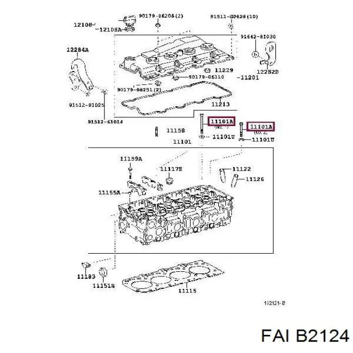 Купить B2124 FAI Болт ГБЦ