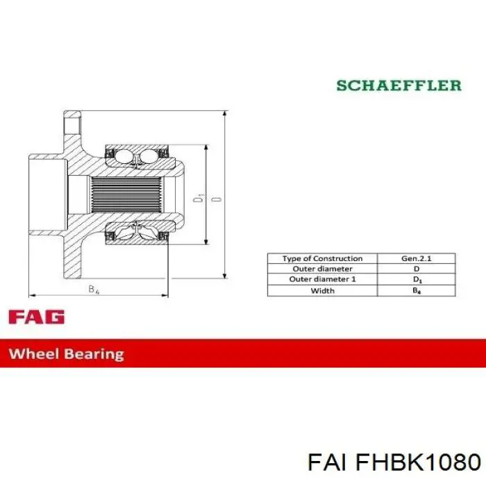 Купить FHBK1080 FAI Ступица переднего колеса