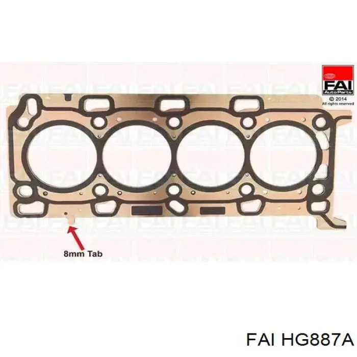 Прокладка головки блока цилиндров FAI HG887A