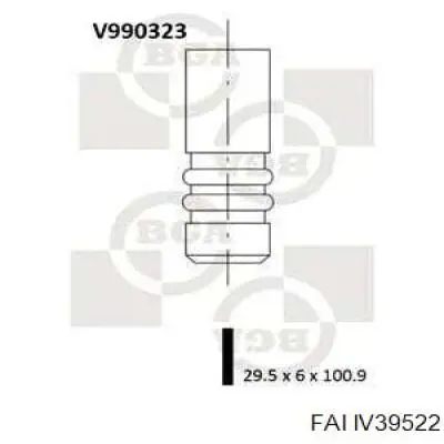 Клапан впускной FAI IV39522 цена, от 5.35 USD