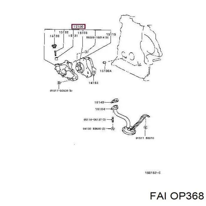 Масляный насос OP368 FAI