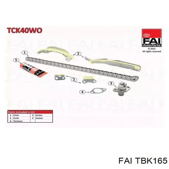 Комплект ГРМ TBK165 FAI