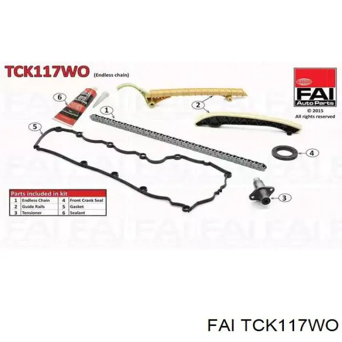 TCK117WO FAI cadeia do mecanismo de distribuição de gás, kit