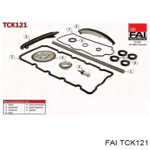 Ремкомплект ГРМ FAI TCK121 цена, от 88.11 USD