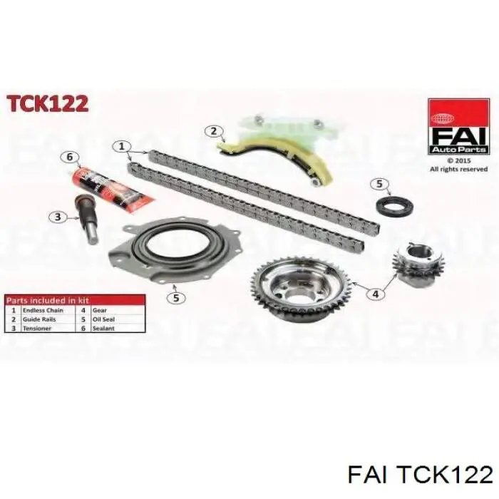 Комплект цепи ГРМ TCK122 FAI