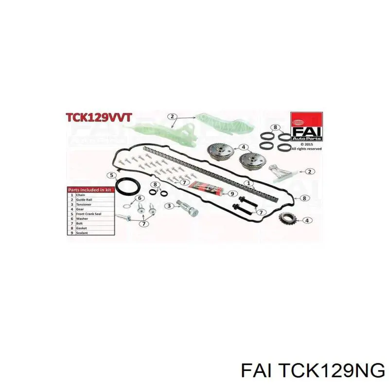 Купить TCK129NG FAI Набор цепи грм