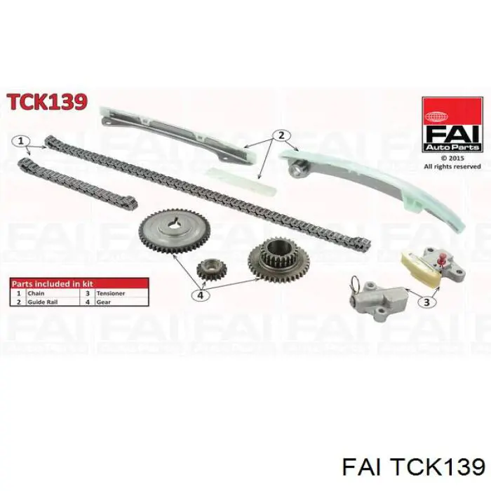 Комплект цепи ГРМ TCK139 FAI