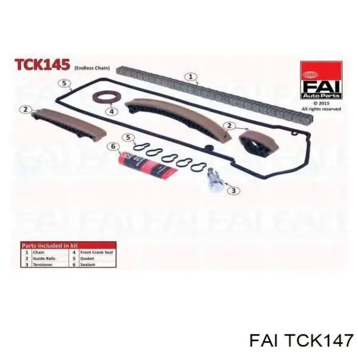 Ремкомплект ГРМ FAI TCK147 цена, от 144.95 USD