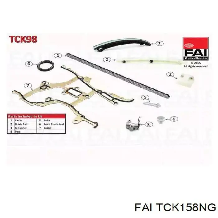 Ремкомплект ГРМ FAI TCK158NG цена, от 115.85 USD