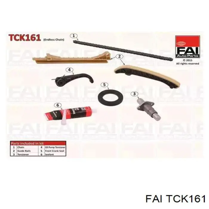 Комплект цепи ГРМ TCK161 FAI