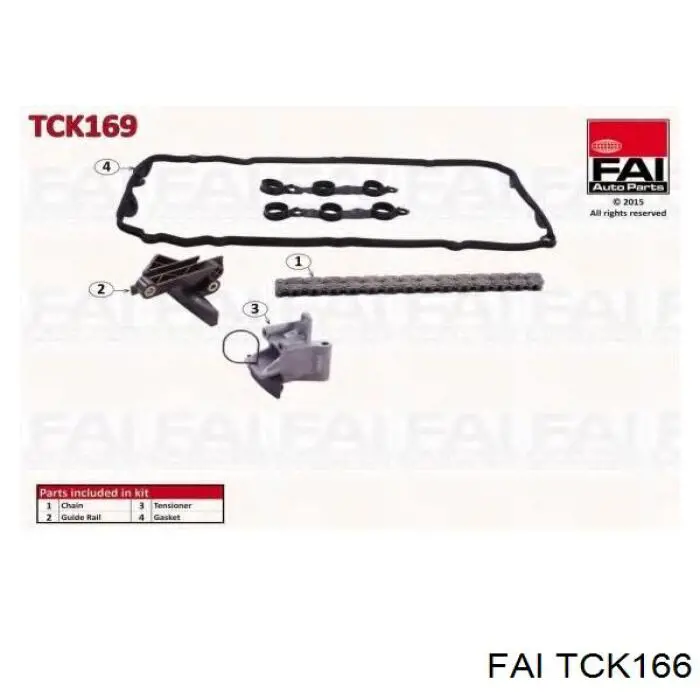 Цепь ГРМ верхняя, комплект FAI TCK166 цена, от 71.09 USD