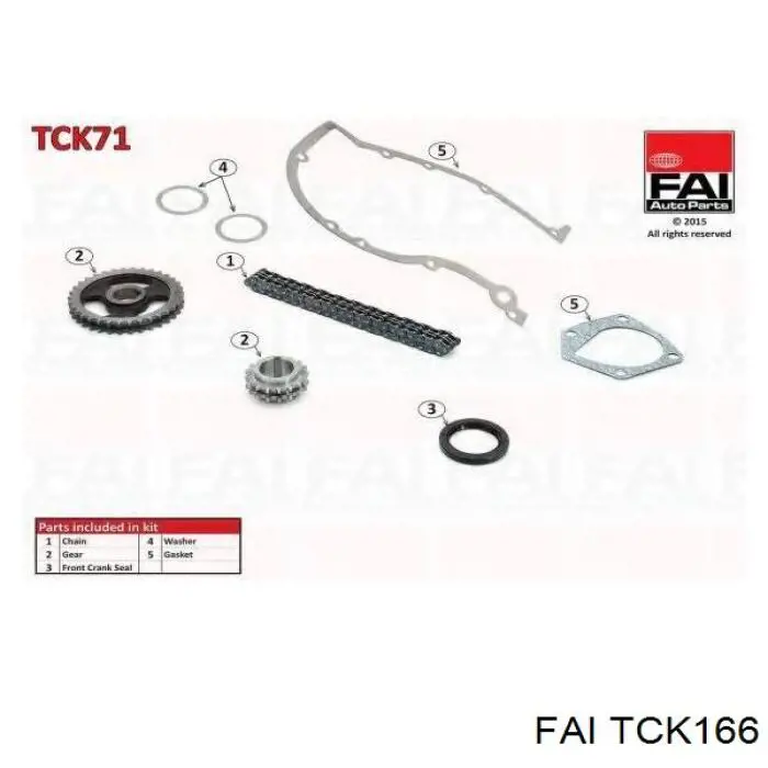 Купить TCK166 FAI Цепь ГРМ верхняя, комплект