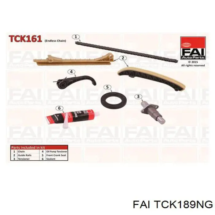 Комплект цепи ГРМ TCK189NG FAI