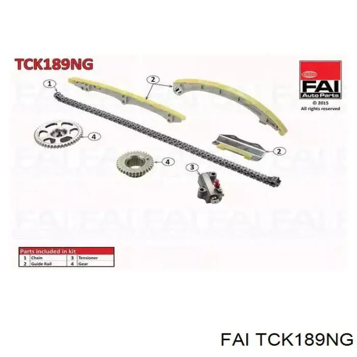 TCK189NG FAI cadeia do mecanismo de distribuição de gás, kit