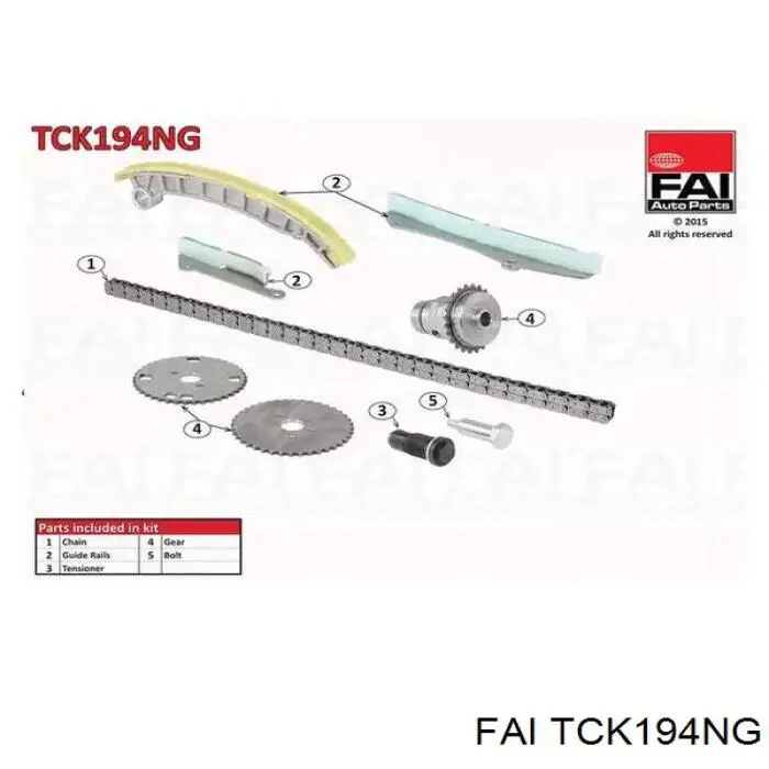 Комплект цепи ГРМ TCK194NG FAI