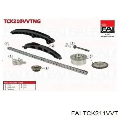 Цепь ГРМ верхняя, комплект FAI TCK211VVT цена, от 259.73 USD