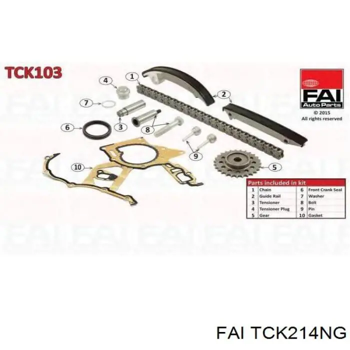 Комплект цепи ТНВД FAI TCK214NG цена, от 110.23 USD