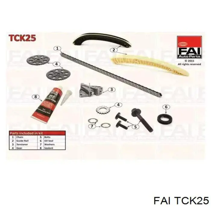 TCK25 FAI комплект цепи грм