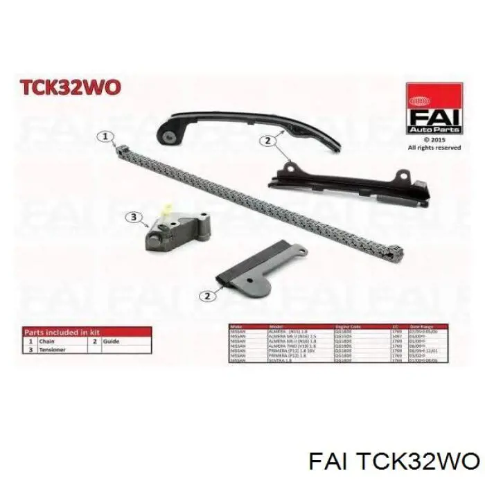 Ремкомплект ГРМ FAI TCK32WO цена, от 81.89 USD