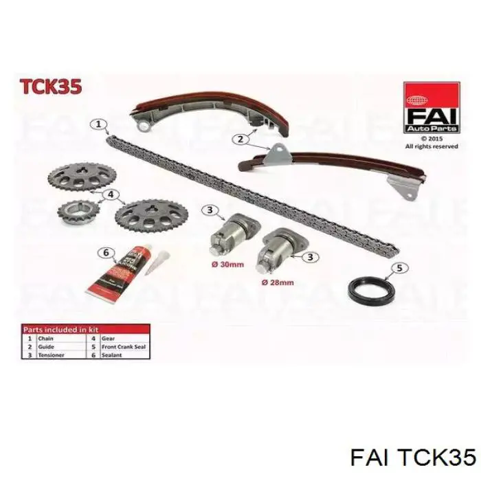 TCK35 FAI комплект цепи грм