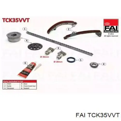 TCK35VVT FAI комплект цепи грм