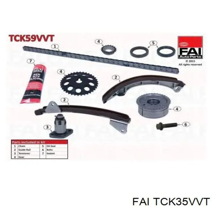 Купить TCK35VVT FAI Набор цепи грм