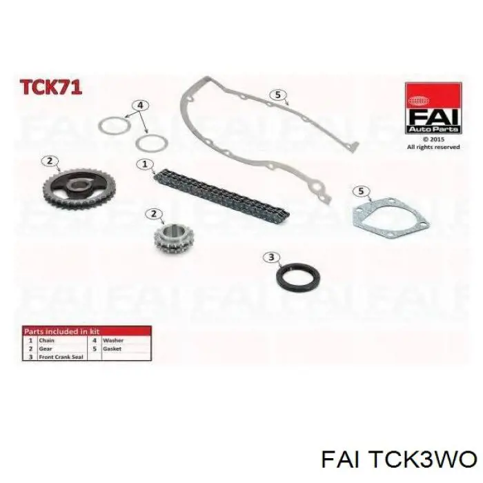 Цепь ГРМ балансировочного вала FAI TCK3WO цена, от 85.53 USD