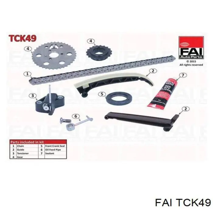 TCK49 FAI cadeia do mecanismo de distribuição de gás, kit