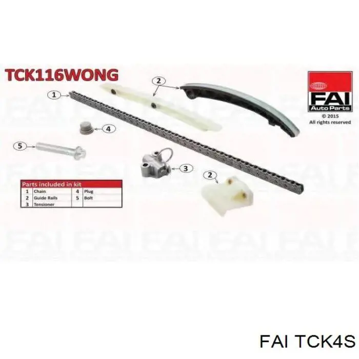 Ремкомплект ГРМ FAI TCK4S цена, от 83.19 USD