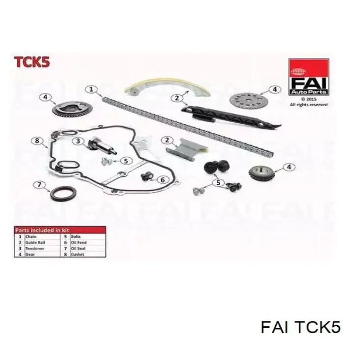 TCK5 FAI cadeia do mecanismo de distribuição de gás, kit