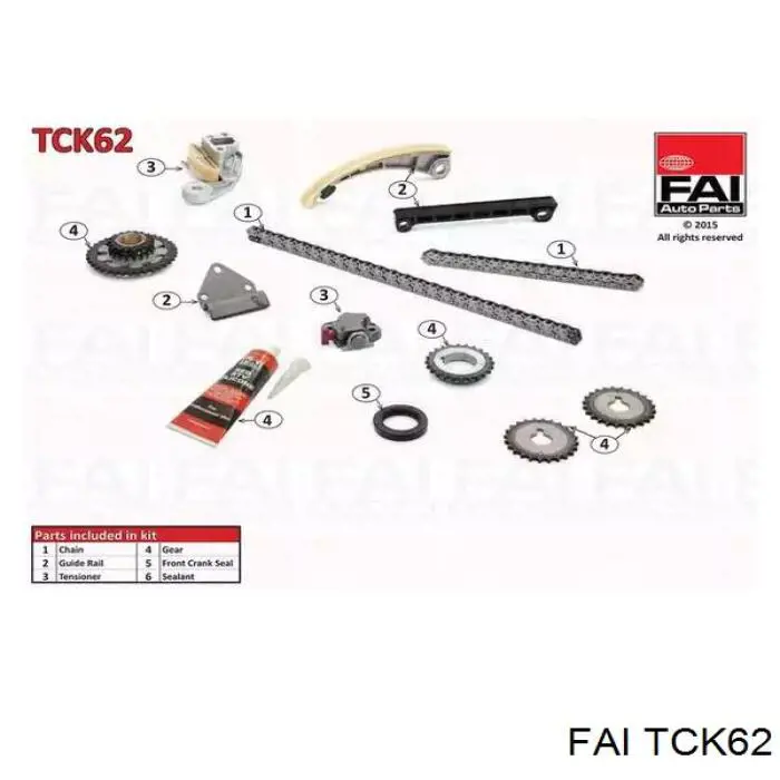 TCK62 FAI комплект цепи грм